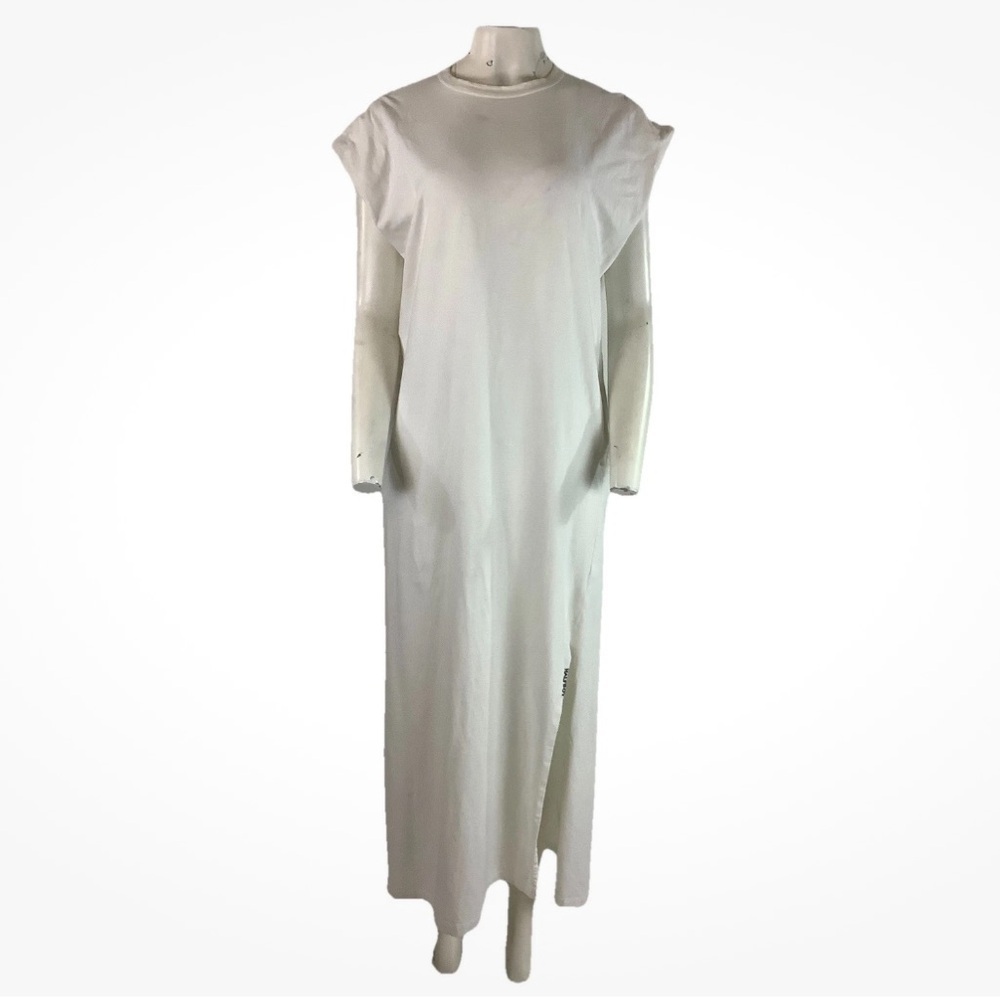 HALFBOY Sz M Maxi Pullover Shirt Dress White Cotton Casual Pullover Italian